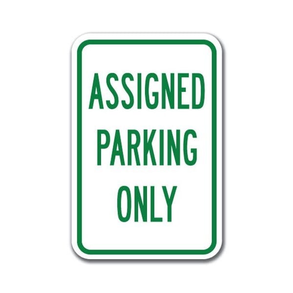Signmission Resident Parking Only-Assigned Parking Only 12inx18in Heavys, A-1218 Resident Parking Only - Ass A-1218 Resident Parking Only - Ass - main